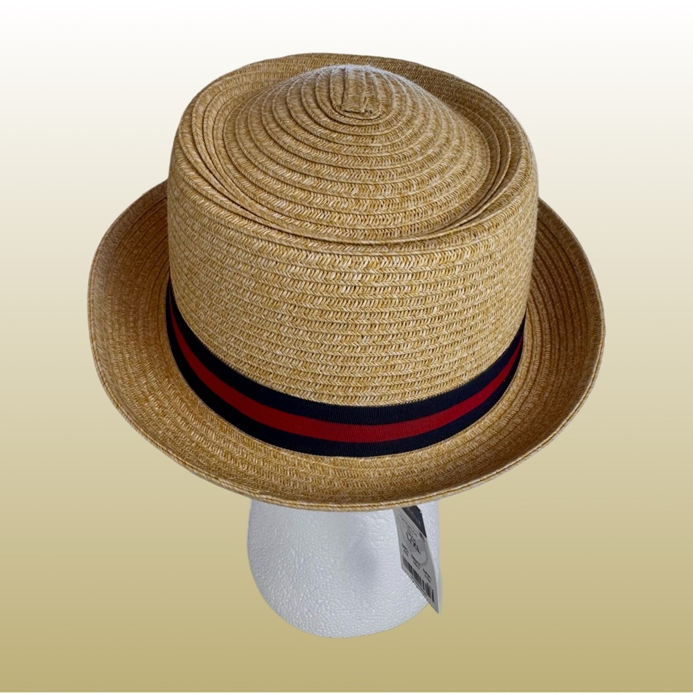 Cremieux Fedora with Blue/Red “38” Band Resortwear Casual Vacation Golf - Picture 5 of 9